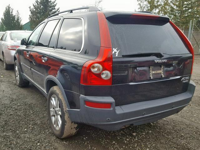 YV1CZ91H841040462 - 2004 VOLVO XC90 T6 BLACK photo 3