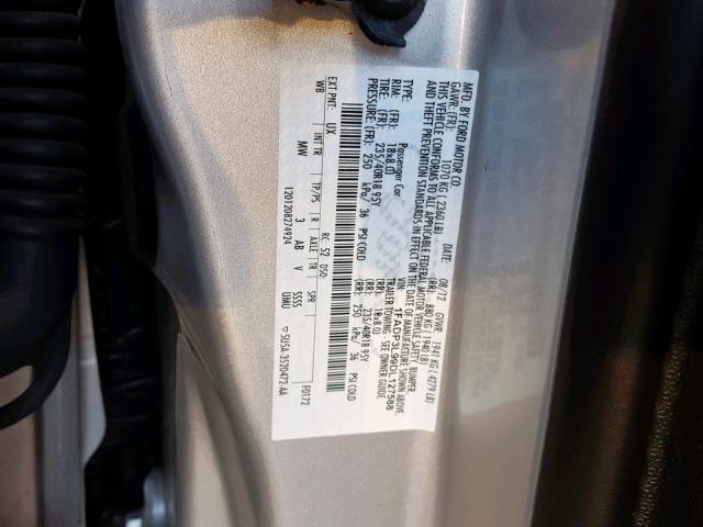 1FADP3L99DL127588 - 2013 FORD FOCUS ST SILVER photo 10