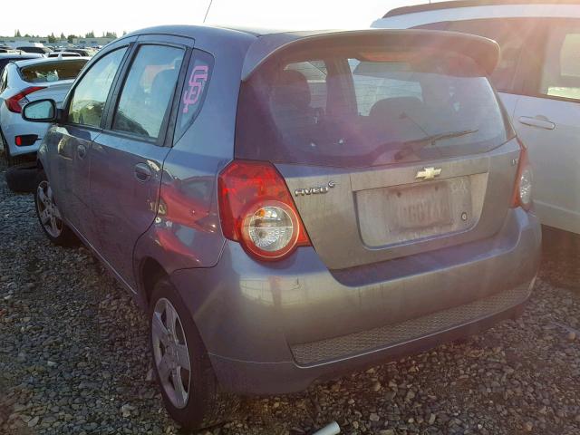 KL1TG6DE4BB170135 - 2011 CHEVROLET AVEO LT GRAY photo 3