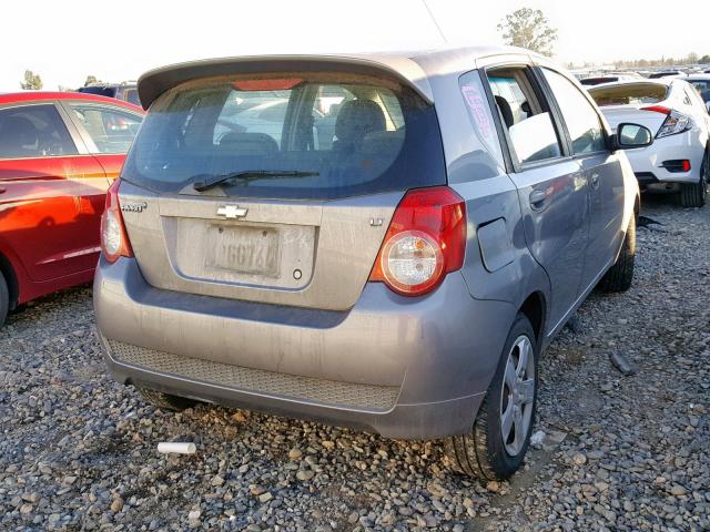 KL1TG6DE4BB170135 - 2011 CHEVROLET AVEO LT GRAY photo 4