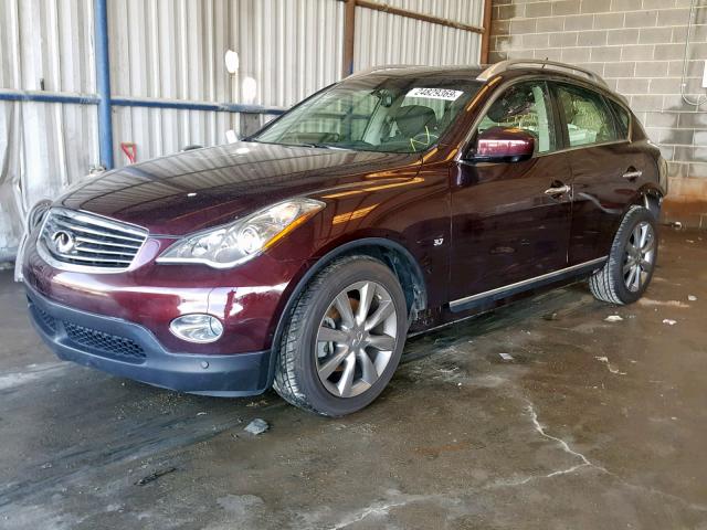 JN1BJ0HP0FM730034 - 2015 INFINITI QX50 MAROON photo 2