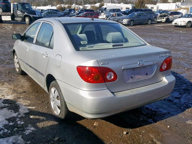 1NXBR32E33Z064521 - 2003 TOYOTA COROLLA CE SILVER photo 3