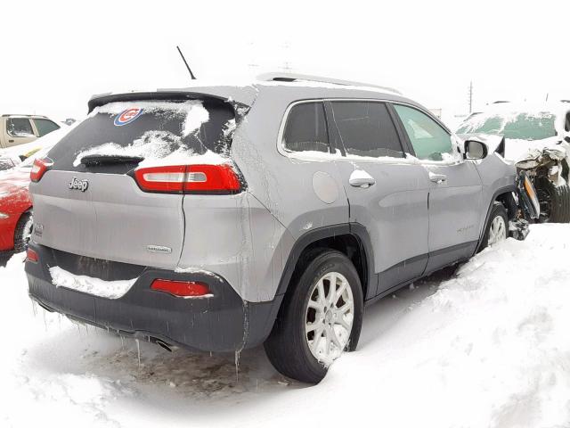 1C4PJMCS9EW284555 - 2014 JEEP CHEROKEE L SILVER photo 4