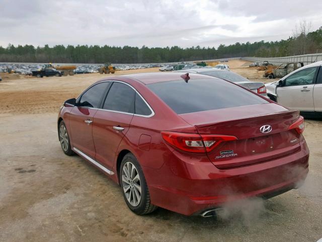 5NPE34AF2FH054516 - 2015 HYUNDAI SONATA SPO BURGUNDY photo 3