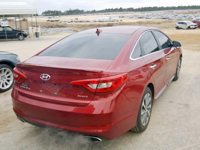 5NPE34AF2FH054516 - 2015 HYUNDAI SONATA SPO BURGUNDY photo 4