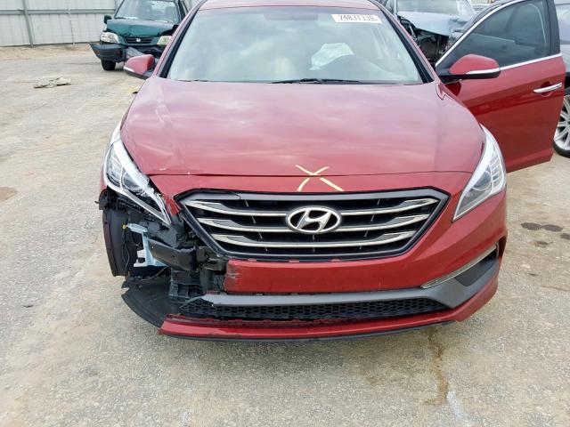 5NPE34AF2FH054516 - 2015 HYUNDAI SONATA SPO BURGUNDY photo 7