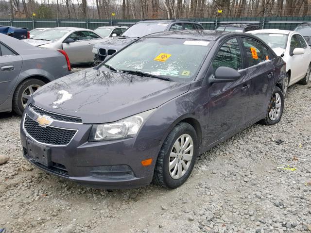 1G1PC5SHXB7101278 - 2011 CHEVROLET CRUZE LS GRAY photo 2