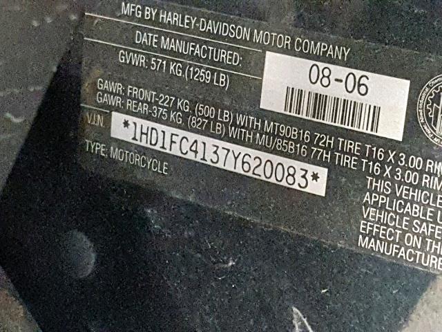 1HD1FC4137Y620083 - 2007 HARLEY-DAVIDSON FLHTCUI WHITE photo 20