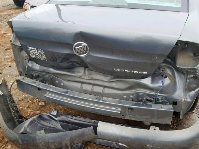 2G4WC532551253611 - 2005 BUICK LACROSSE C GRAY photo 9