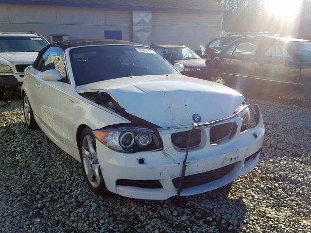 WBAUN93558VF55491 - 2008 BMW 135 I WHITE photo 1