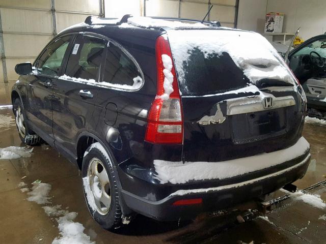 JHLRE48308C008904 - 2008 HONDA CR-V LX BLACK photo 3