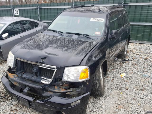 1GKDT13S262184225 - 2006 GMC ENVOY BLACK photo 2