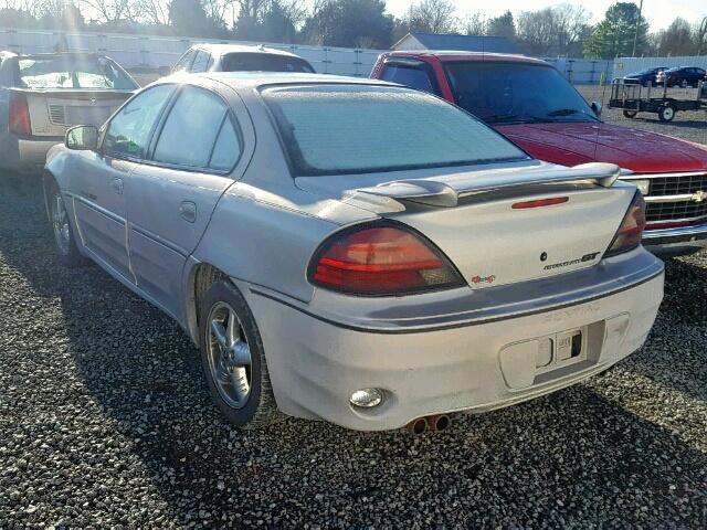 1G2NW52E7YM815539 - 2000 PONTIAC GRAND AM G SILVER photo 3