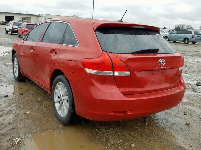 4T3ZA3BB9BU046283 - 2011 TOYOTA VENZA BASE RED photo 3