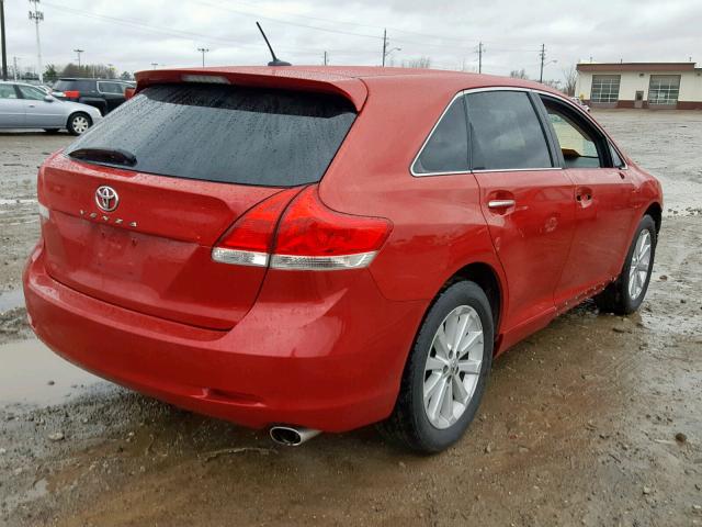 4T3ZA3BB9BU046283 - 2011 TOYOTA VENZA BASE RED photo 4