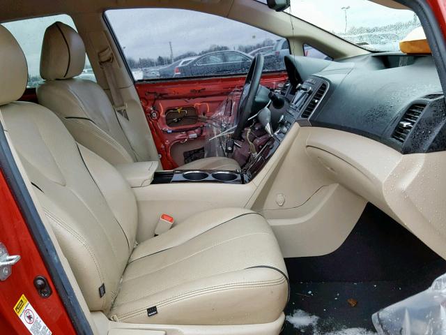 4T3ZA3BB9BU046283 - 2011 TOYOTA VENZA BASE RED photo 5