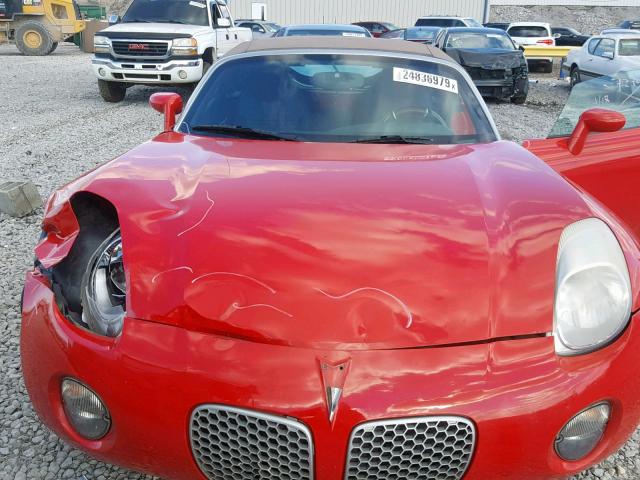 1G2MC35B18Y126924 - 2008 PONTIAC SOLSTICE RED photo 7