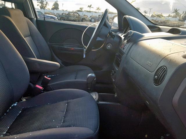 KL1TD66668B253511 - 2008 CHEVROLET AVEO BASE Күміс фото 5