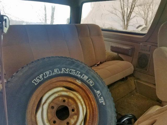 1F3EU15N4KLB08137 - 1989 FORD BRONCO RED photo 6