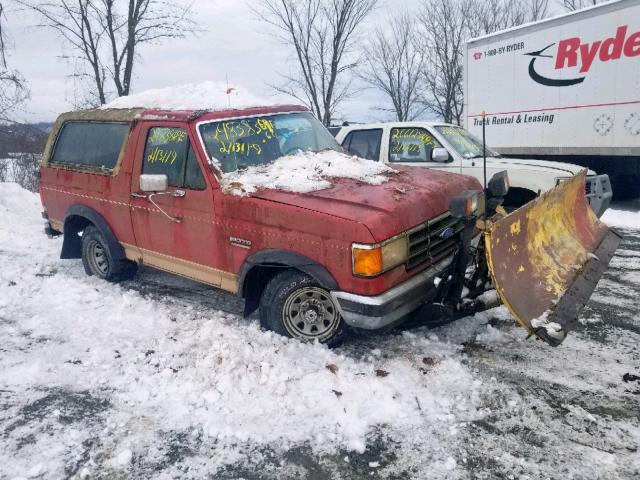 1F3EU15N4KLB08137 - 1989 FORD BRONCO RED photo 9