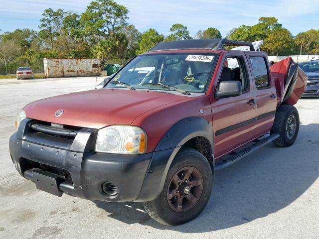 1N6ED29Y32C304114 - 2002 NISSAN FRONTIER C BURGUNDY photo 2