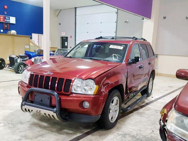 1J4HR48N05C516200 - 2005 JEEP GRAND CHER RED photo 2