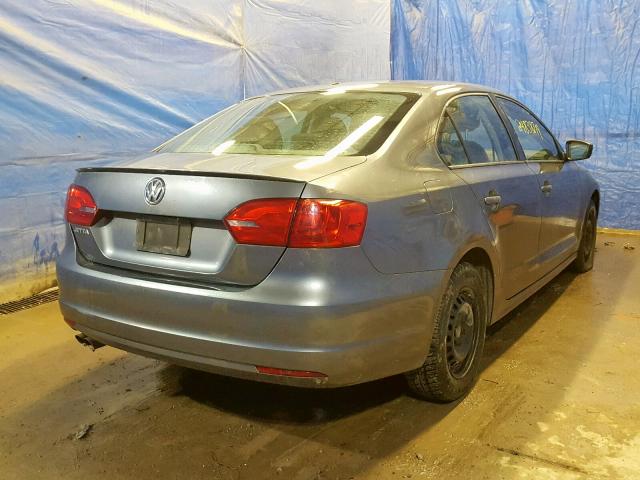 3VW1K7AJ5CM392311 - 2012 VOLKSWAGEN JETTA BASE GRAY photo 4