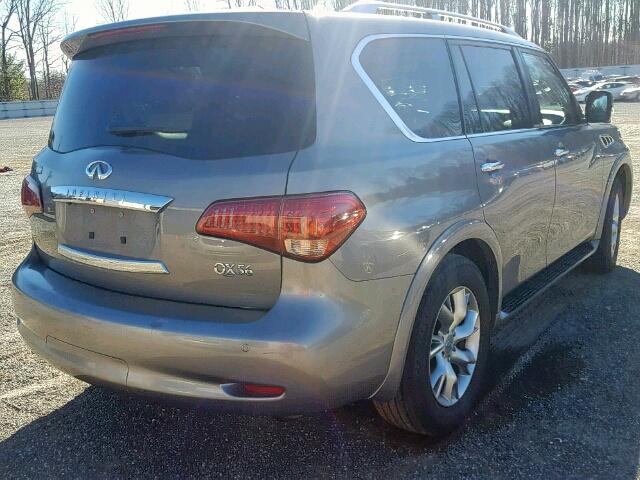 JN8AZ2NEXB9003078 - 2011 INFINITI QX56 SILVER photo 4