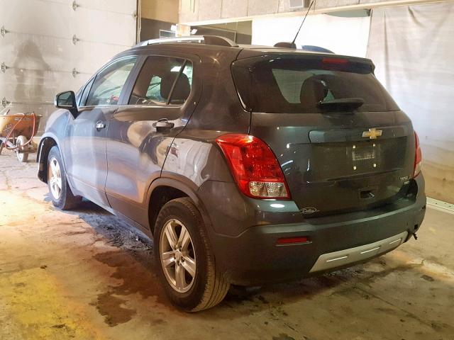 3GNCJPSB1GL211780 - 2016 CHEVROLET TRAX 1LT GRAY photo 3