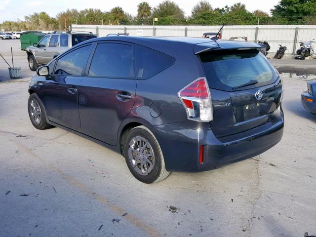 JTDZN3EU0FJ026168 - 2015 TOYOTA PRIUS V GRAY photo 3