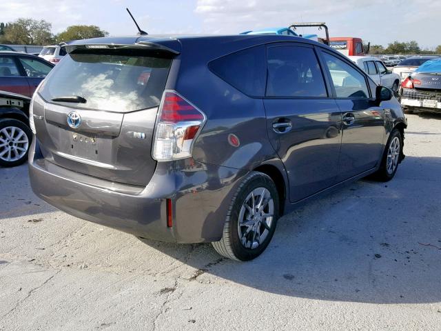 JTDZN3EU0FJ026168 - 2015 TOYOTA PRIUS V GRAY photo 4