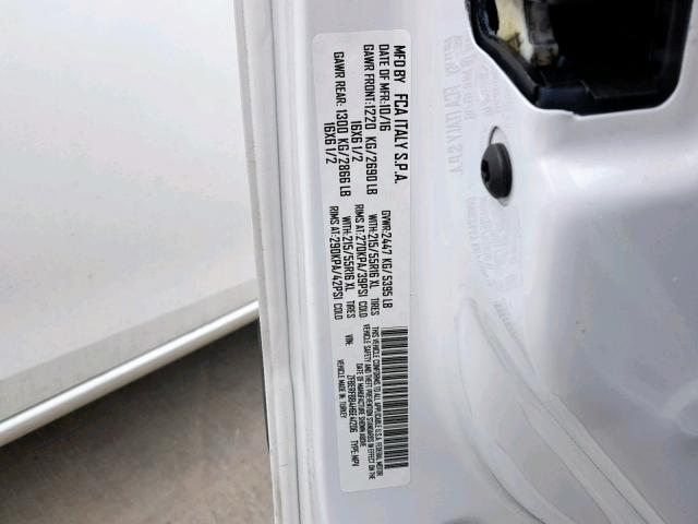 ZFBERFBB4H6E41206 - 2017 RAM PROMASTER 白色 照片 10