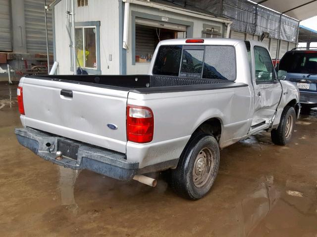 1FTYR10D55PA10586 - 2005 FORD RANGER SILVER photo 4