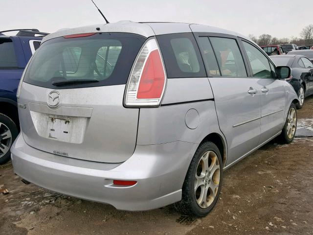 JM1CR29L690352623 - 2009 MAZDA 5 SILVER photo 4