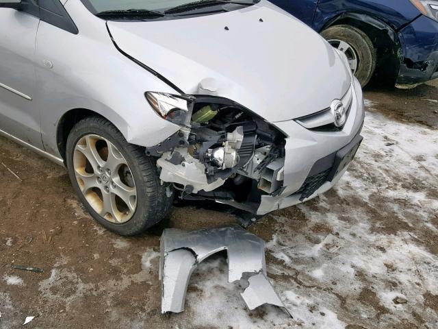 JM1CR29L690352623 - 2009 MAZDA 5 SILVER photo 9