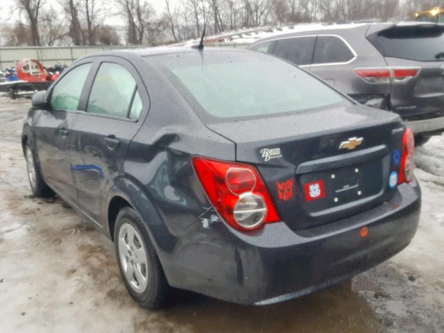 1G1JA5SG0E4130989 - 2014 CHEVROLET SONIC LS GRAY photo 3