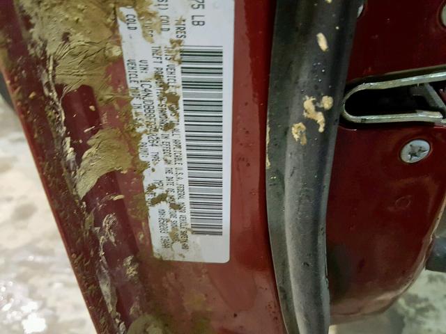 1C4NJDBB8FD340264 - 2015 JEEP COMPASS SP წითელი ფოტო 10