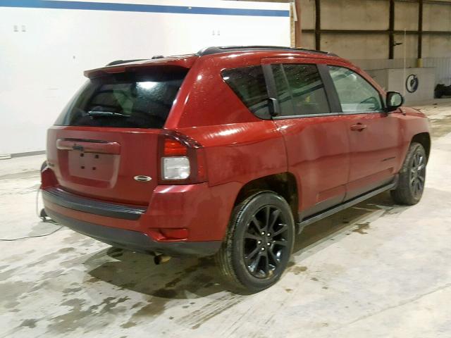 1C4NJDBB8FD340264 - 2015 JEEP COMPASS SP წითელი ფოტო 4