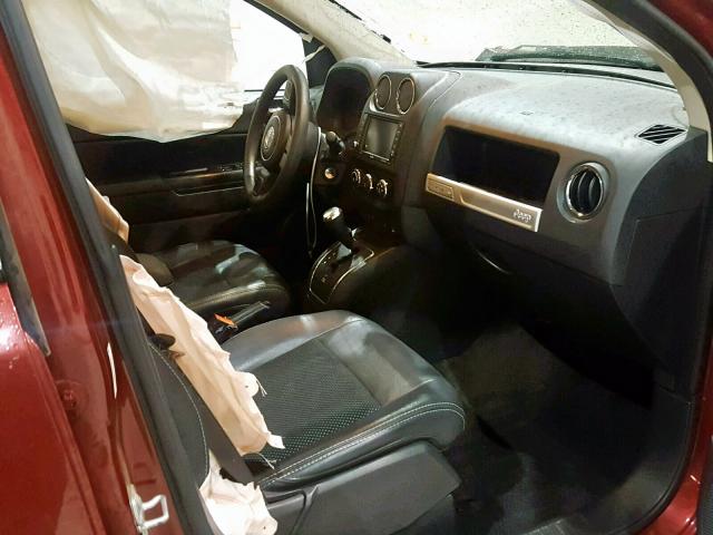 1C4NJDBB8FD340264 - 2015 JEEP COMPASS SP წითელი ფოტო 5