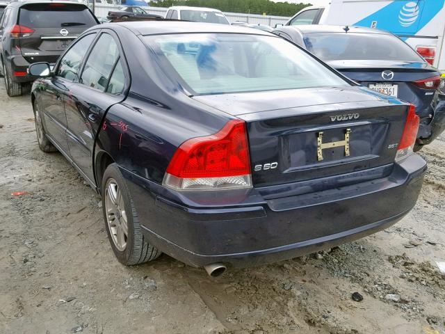 YV1RS592372618408 - 2007 VOLVO S60 2.5T BLUE photo 3