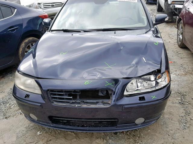 YV1RS592372618408 - 2007 VOLVO S60 2.5T BLUE photo 9