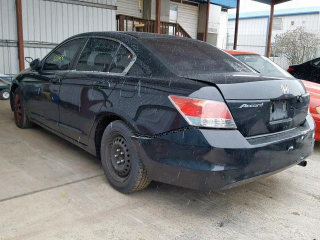 1HGCP26329A048064 - 2009 HONDA ACCORD LX BLACK photo 3