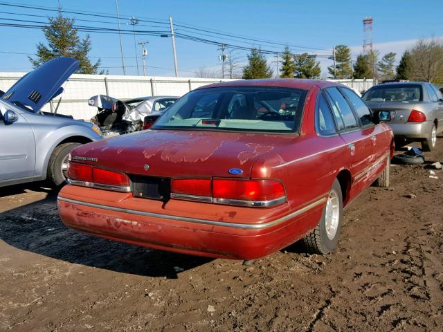 2FALP74W6VX234304 - 1997 FORD CROWN VICT RED photo 4