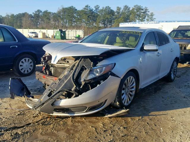 1LNHL9DK2DG600019 - 2013 LINCOLN MKS SILVER photo 2
