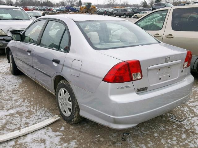 1HGES163X5L025096 - 2005 HONDA CIVIC DX V SILVER photo 3