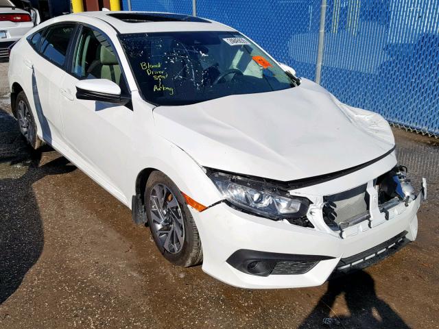 19XFC2F8XJE006147 - 2018 HONDA CIVIC EX WHITE photo 1