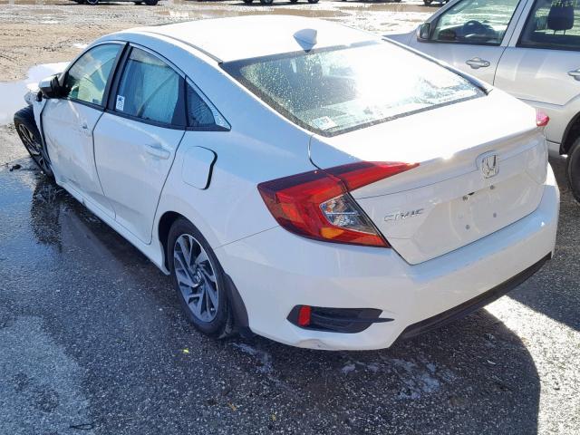 19XFC2F8XJE006147 - 2018 HONDA CIVIC EX WHITE photo 3