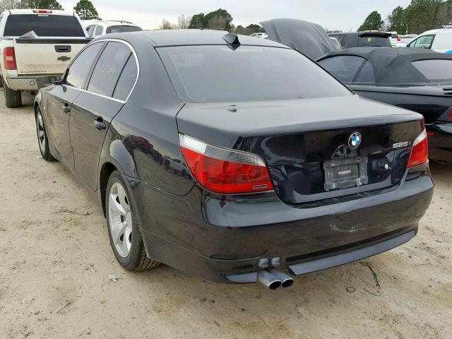 WBANE53507CW59620 - 2007 BMW 525 I BLACK photo 3