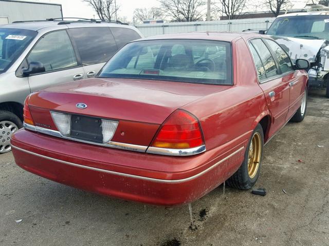 2FAFP74W91X131353 - 2001 FORD CROWN VICT RED photo 4