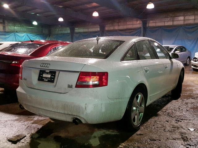 WAUDH94F58N034444 - 2008 AUDI A6 3.2 QUA WHITE photo 4